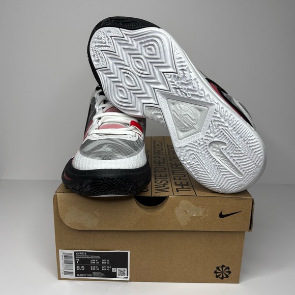Kyrie 8 White University Red - Picture 2 of 7